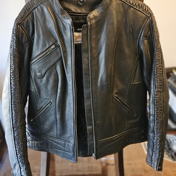 Leather biker jacket - Picture 4 of 4